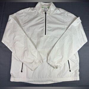 Adidas ClimaProof Men’s Golf Wind Jacket – White – Size Medium